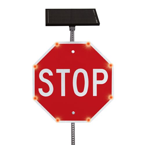 Solar LED Enhanced Stop Sign