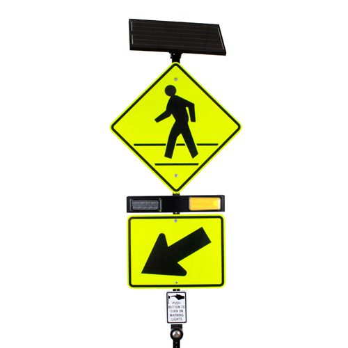 Solar-Powered Rectangular Flashing Beacons Pedestrian Crossing