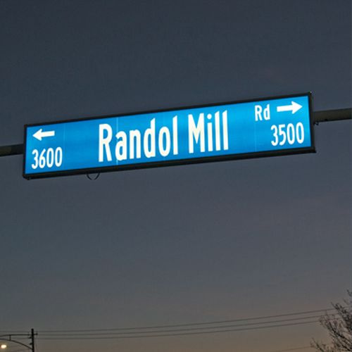 Illuminated LED Street Sign Kit blue sign