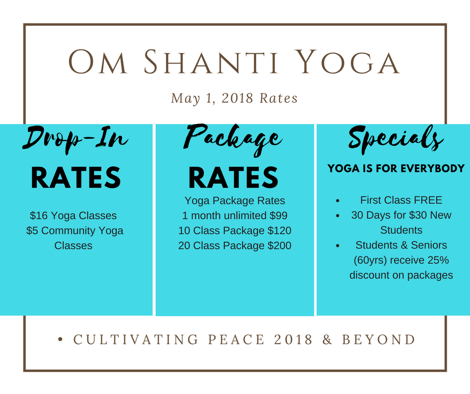 Prices Om Shanti Yoga