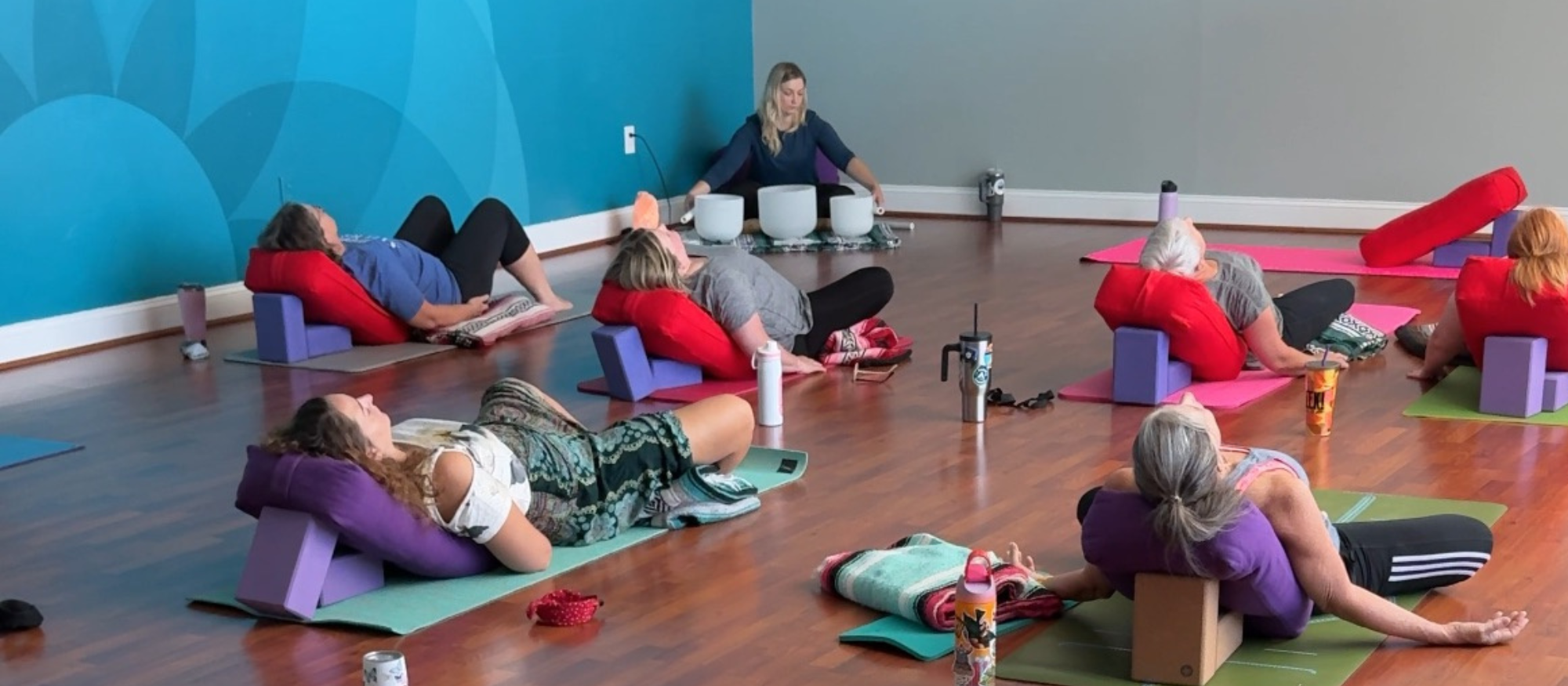 Monthly Sound Bath at Om Shanti Yoga studio in Burlington NC