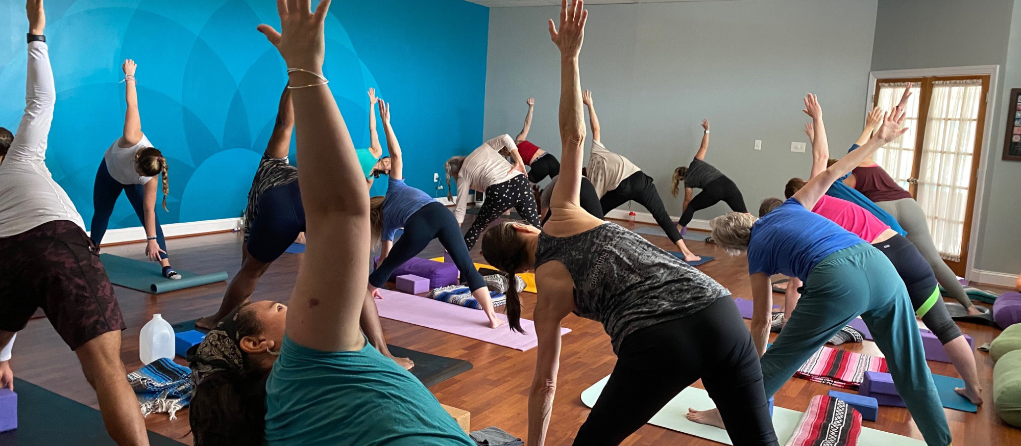 Weekly yoga class at Om Shanti Yoga in Burlington NC 