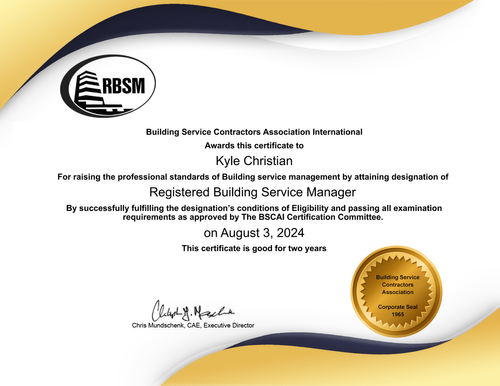 Kyle Christian’s RBSM Certification and Commitment to Excellence