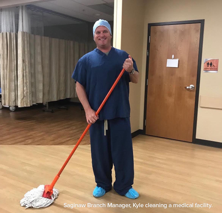 cleaning medical facility