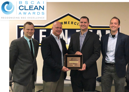 Clean Team Accepts BSCAI Clean Award for Their Outstanding Janitorial Service Proud to be Awarded BSCAI's Safety Award