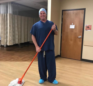 Kyle, cleaning a medical facility Medical Facility Cleaning