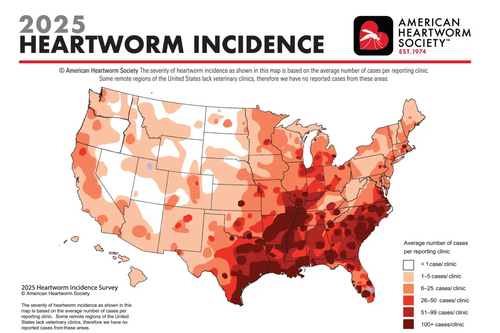 US Map of Heartworms in Dogs from News Week .png
