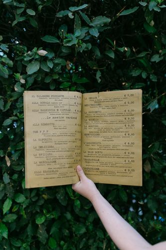 italian pizza menu