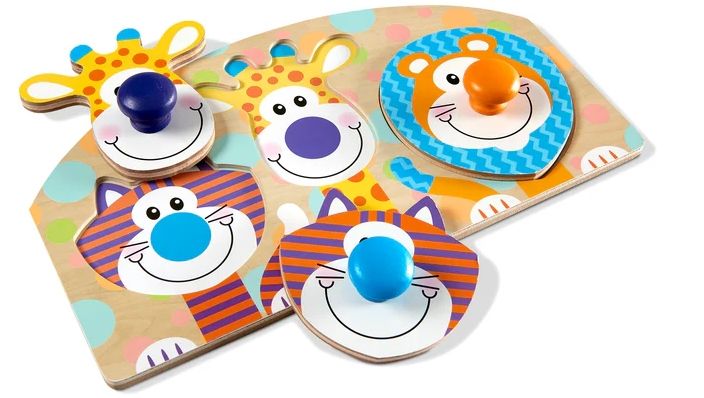 Safari Jumbo Peg Puzzle - 3 Pieces