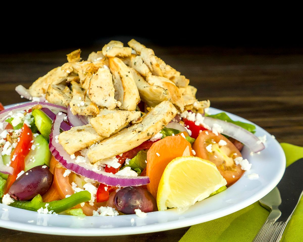 Greek Chicken Salad - Menu Photography Professional Menu Photographers