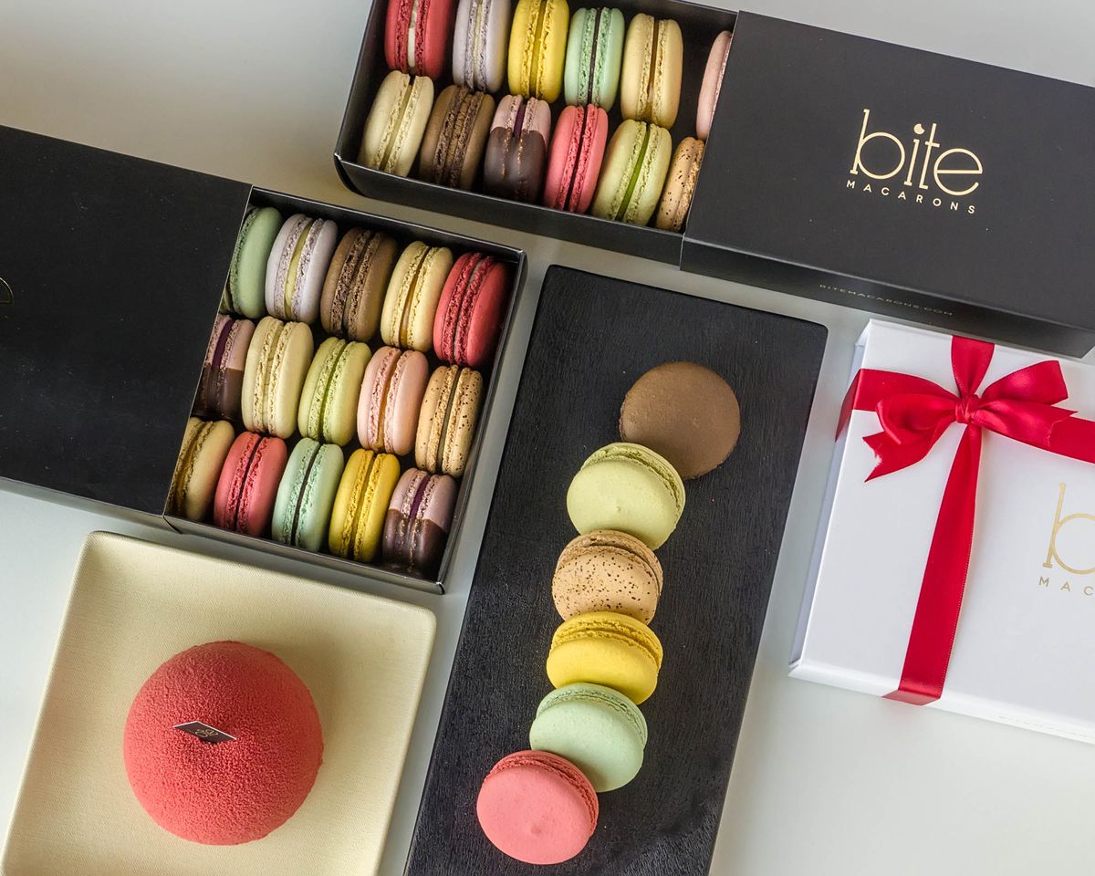 Bite Macaron Houston Menu Photography