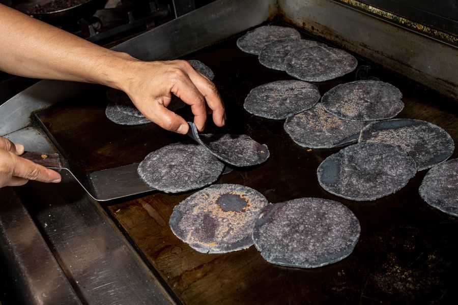 Handmade tortillas at La Condesa in Austin TX