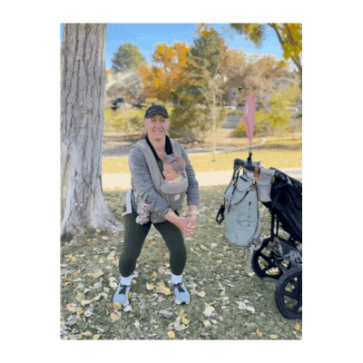 FIT4MOM Babywearing exercise woodchop.gif
