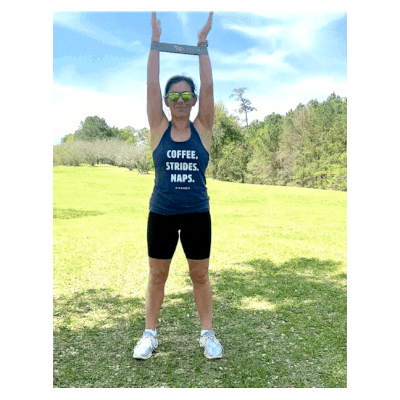 FIT4MOM mini band workout lat pulldown.gif