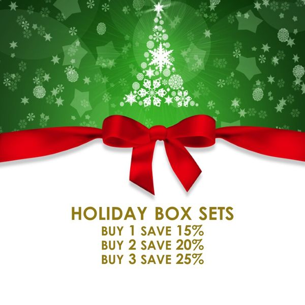 Buy 1, save 15% β Buy 2, save 20% β Buy 3, save 25%! The more you gift, the more you save! Holiday Box Sets π
