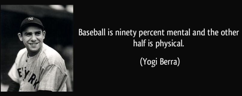 Keep Calm Collection Baseball Is Ninety Percent Mental And The Other Half  Is Physical (Yogi Berra Quote) Poster