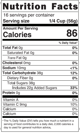 Jalapeno Lime Nutrition Facts