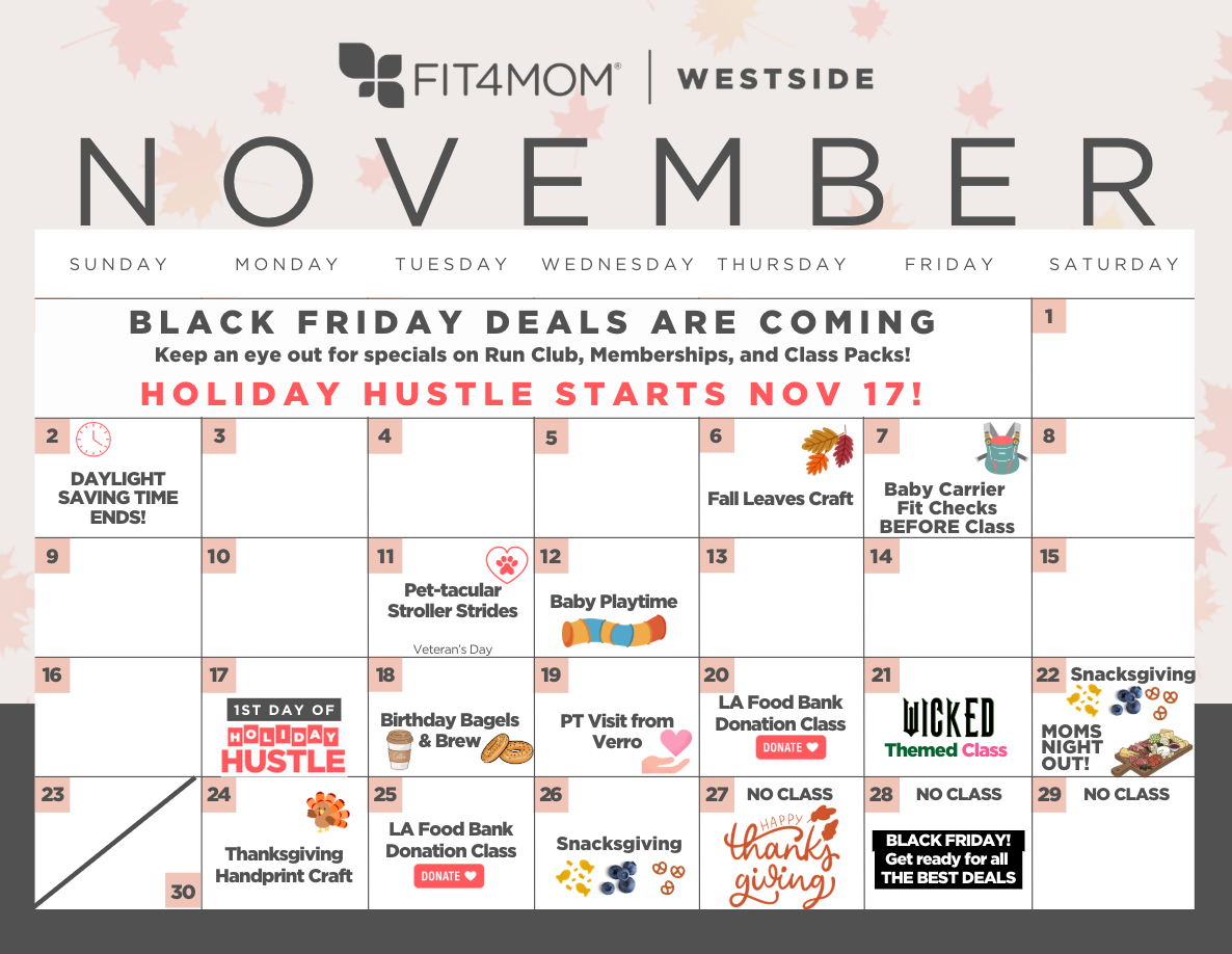 november mommy and me social events