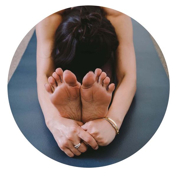 Woman doing a forward stretch