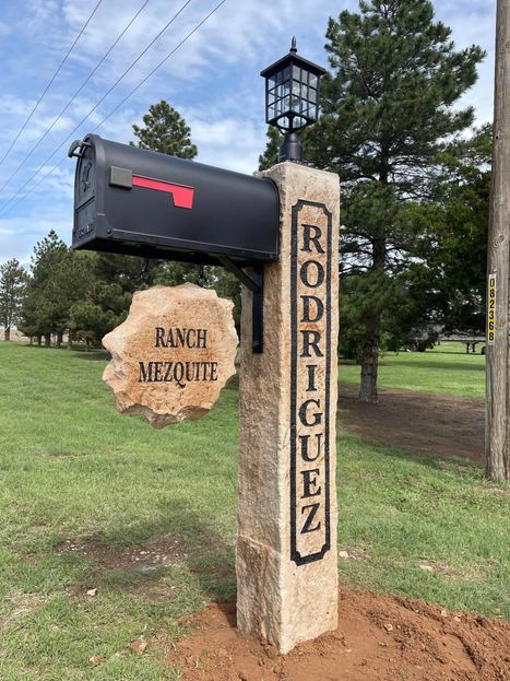 custom stone mailbox