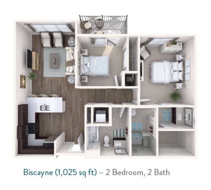 Biscayne Floor plan for Starling at Nocatee Independent Living in Jacksonville, FL