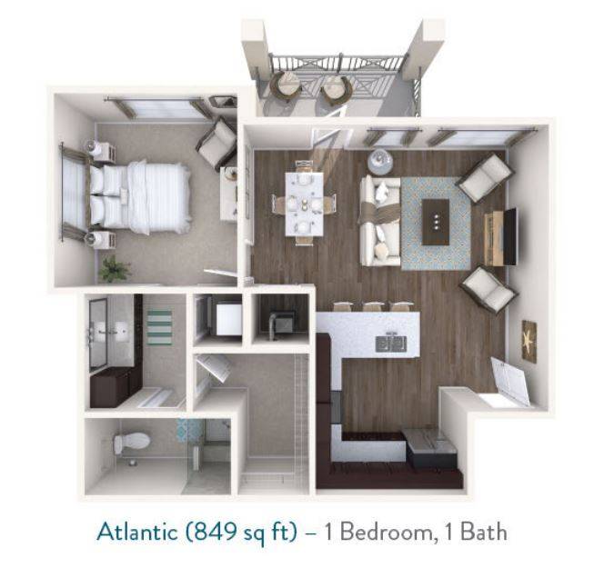 Atlantic Floor plan for Starling at Nocatee Independent Living in Jacksonville, FL