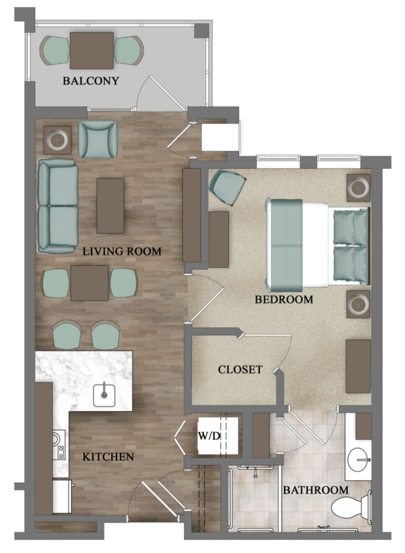 Assisted living 1 bedroom at the grove at Trelago near Maitland florida