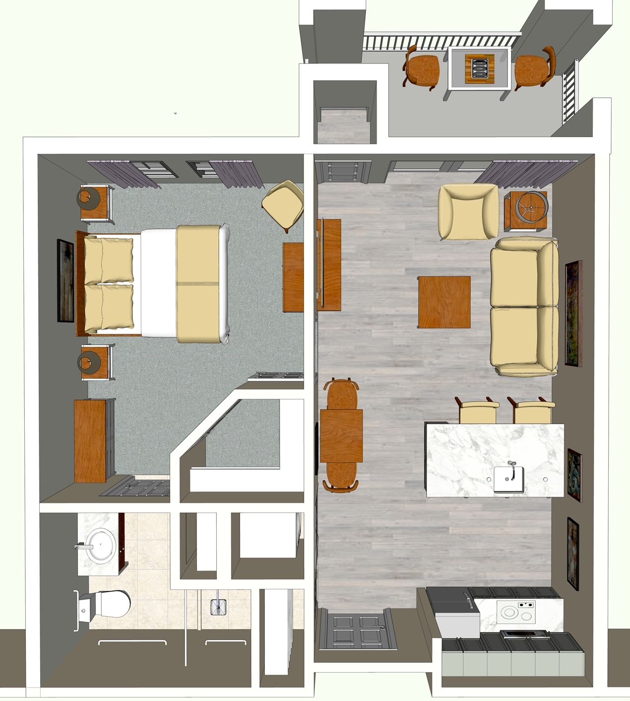 Large 1 Bedroom assisted living unit near maitland fl