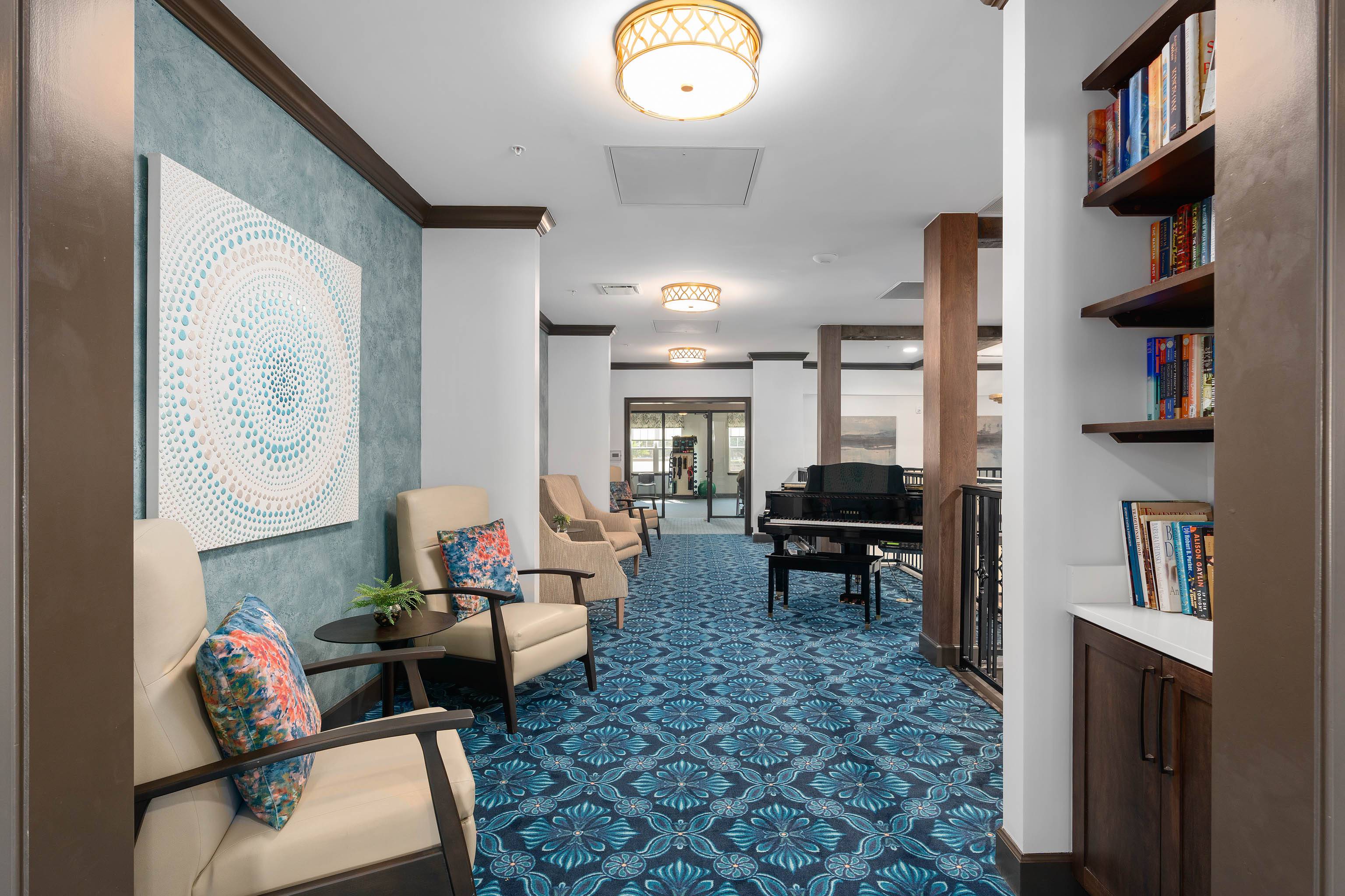 seating area at the Grove at Trelago Assisted Living and Memory Care in Maitland, Fl