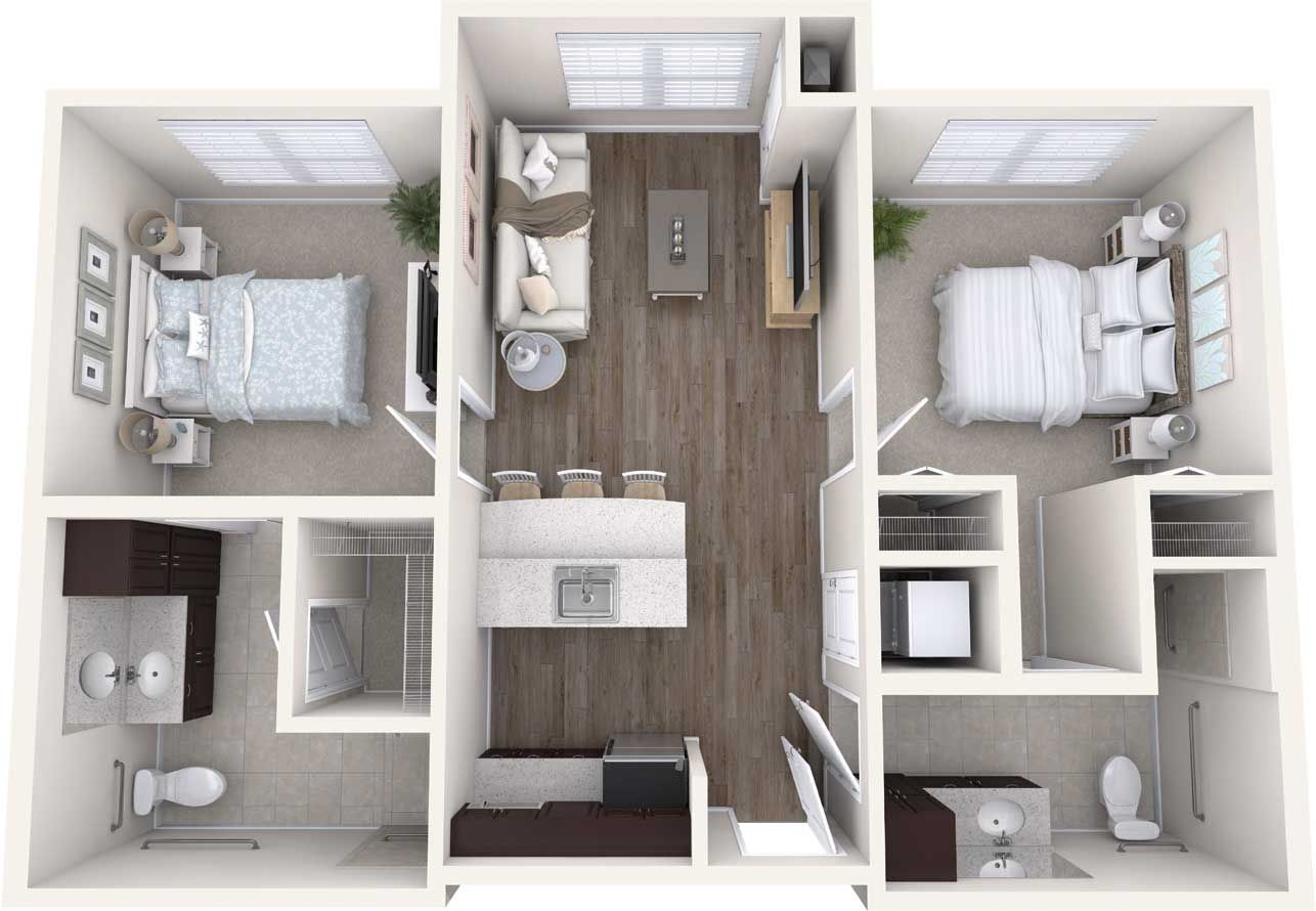 Two bedroom Assisted Living studio in Jacksonville Fl