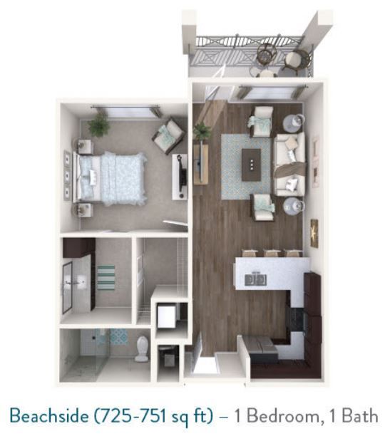 Beachside Floor plan for Starling at Nocatee Independent Living in Jacksonville, FL