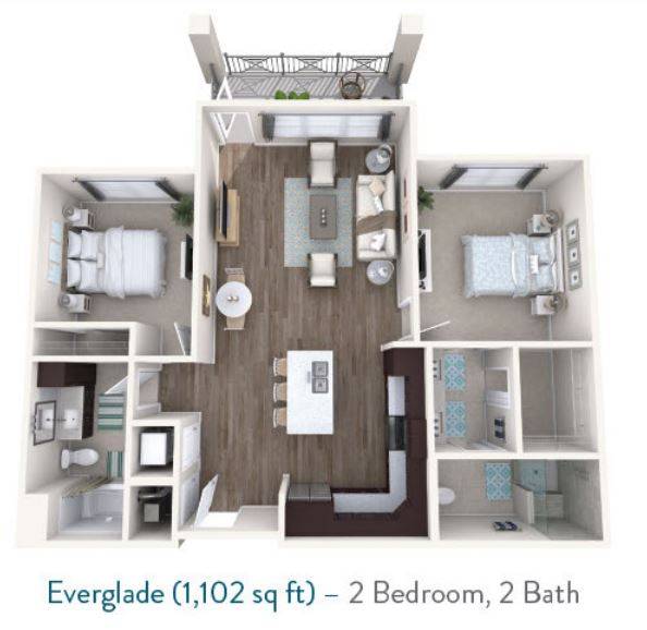 Everglade Floor plan for Starling at Nocatee Independent Living in Jacksonville, FL