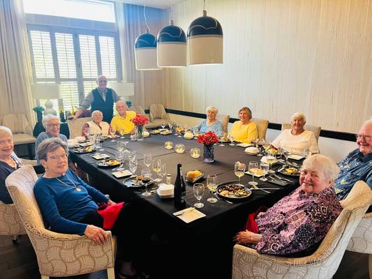 We recently hosted a fantastic Wine Tasting with Dwayne, and it was nothing short of spectacular! Our team transformed the private dining room into the perfect setting for a night of elegance, great conversation, and exceptional wine. Residents Enjoying a Special Dinner Party at Starling at Nocatee