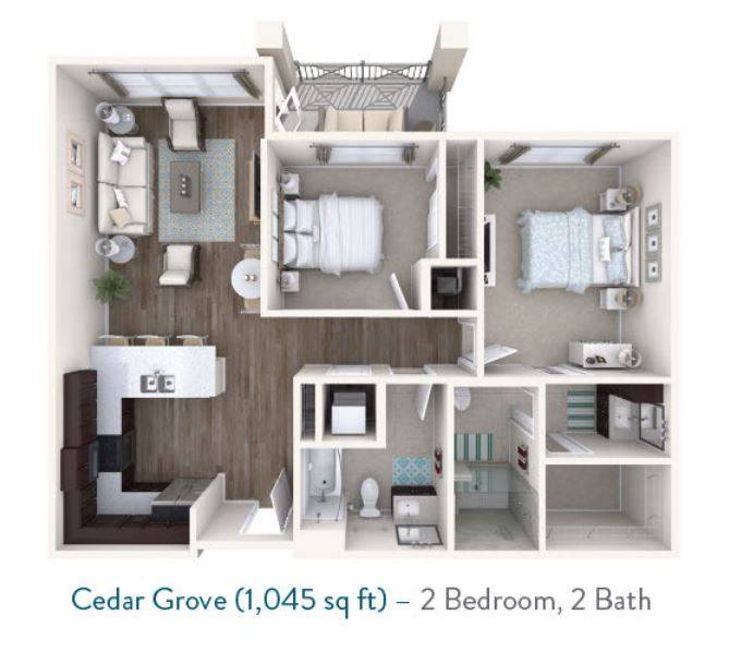 Cedar Grove Floor plan for Starling at Nocatee Independent Living in Jacksonville, FL