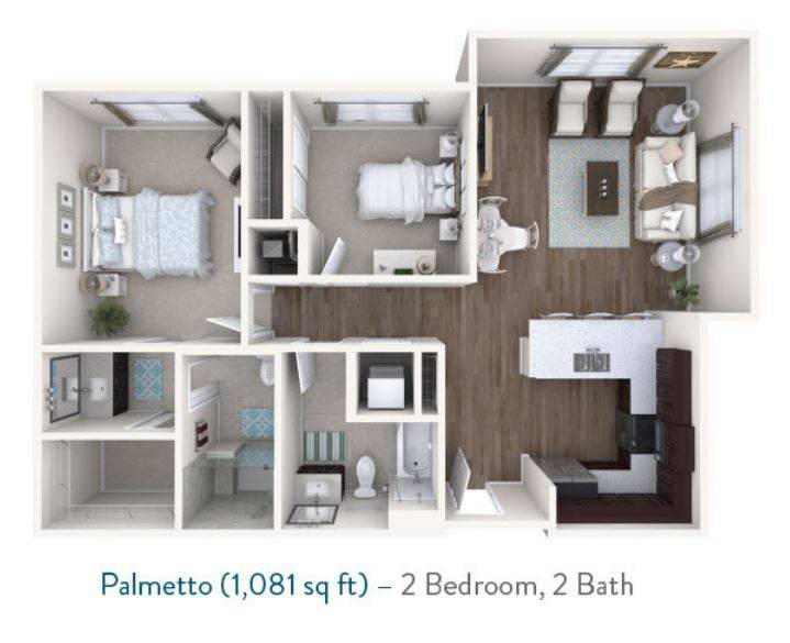 Palmetto Floor plan for Starling at Nocatee Independent Living in Jacksonville, FL