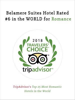 Belamere Suites Hotel Rated #6 in the World for Romance