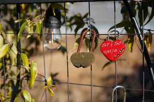 Make a wish and lock it to our love lock wall