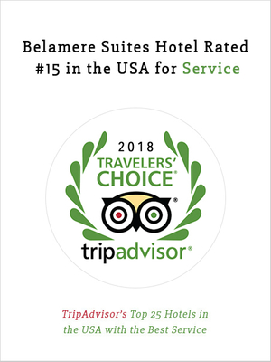 Belamere Suites Hotel Rated #15 in the USA for Service