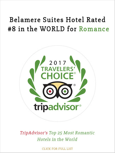 Belamere Suites Hotel Rated #8 in the World for Romance