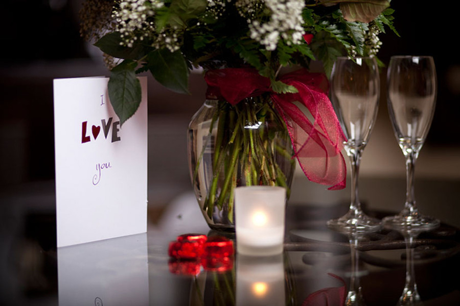 Flowers, A Card, Candles, & A Drink..Belamere Has It All!