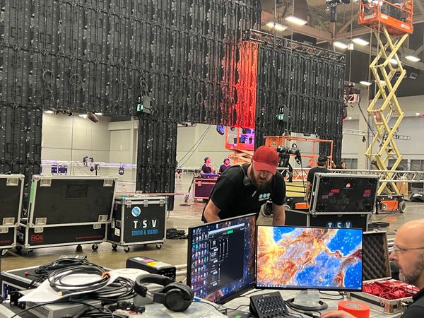 Mitch managing LED Wall setup LED Wall Setup.jpg