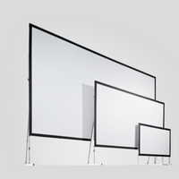 Stock image of different sized projection screens