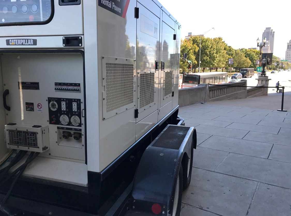 Image of Caterpillar Generator at an outdoor ATX event