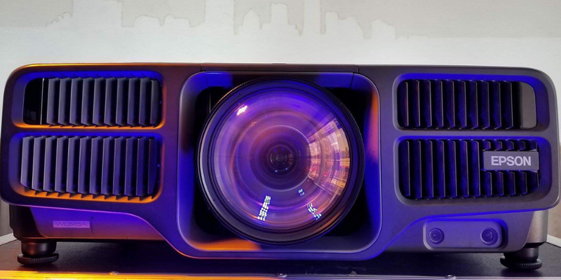 Close up of Epson Pro Laser Projector.