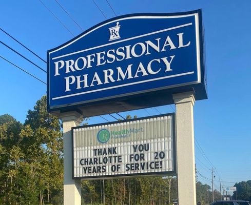 Professional Pharmacy Sign