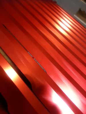 red anodized parts awaiting final machining operation red anodize