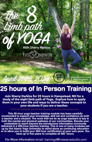 25 hours | The 8 Limb Path of Yoga | Hampstead, NH