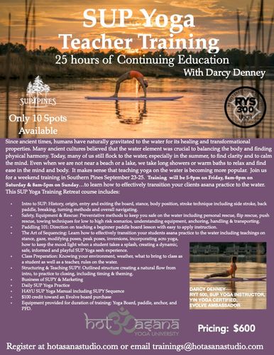 25 Hours | SUP Teacher Training in Southern Pines, NC