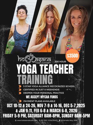 200 Hour Yoga Teacher Training in 8 weekends in Southern Pines