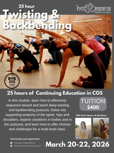 25 hr Advanced Sequencing: Twists & Backbends | COS